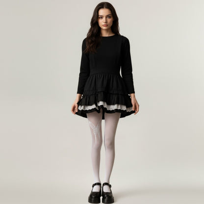 Anna-Kaci Women's Fishnet Tights with Butterfly Lace Design