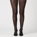Anna-Kaci Women's Sheer Leopard Print Tights with Allover Animal Pattern
