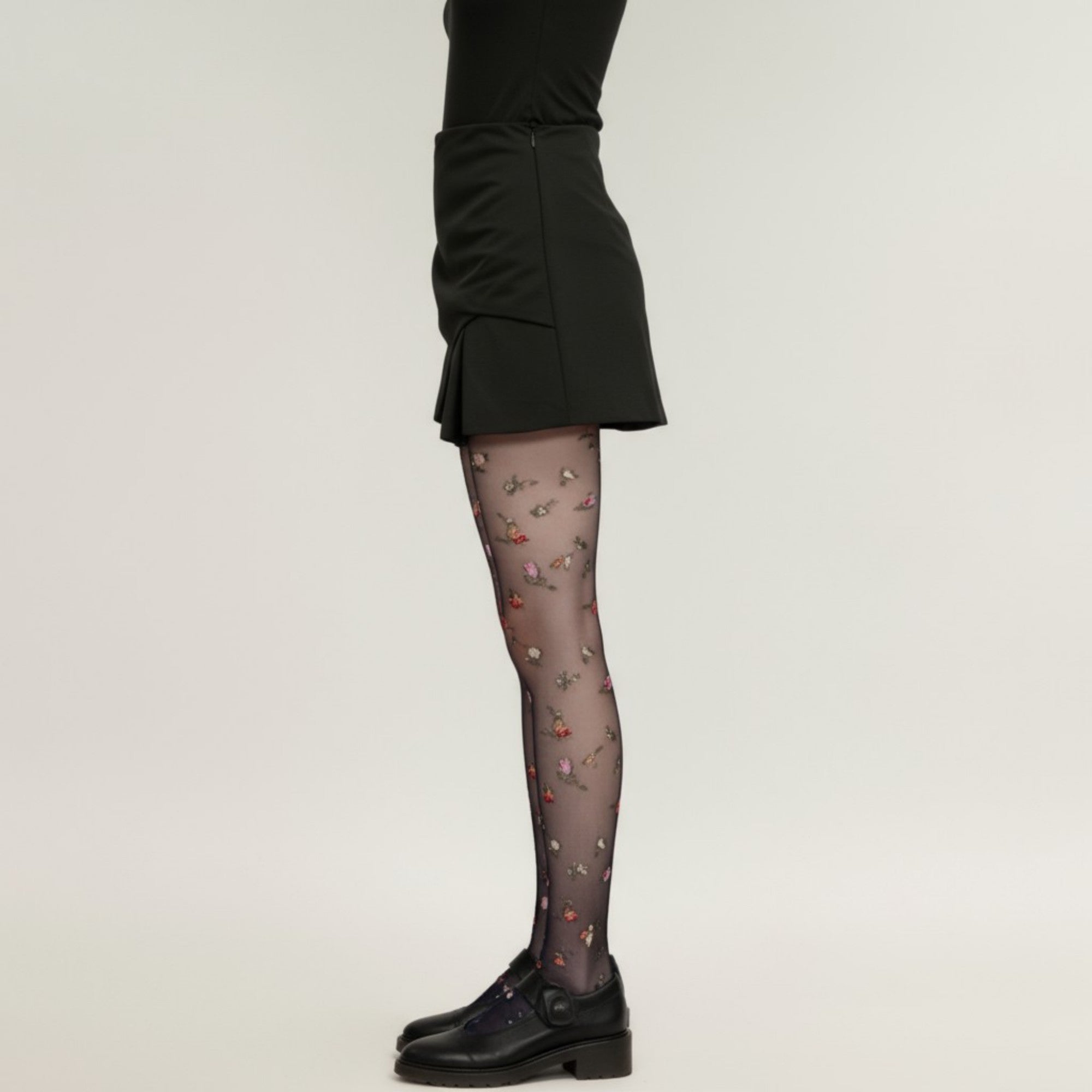 Anna-Kaci Women's Sheer Floral Print Tights with Delicate Allover Pattern