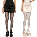 Anna-Kaci 2pcs Women's Sheer Floral Print Tights with Delicate Allover Pattern