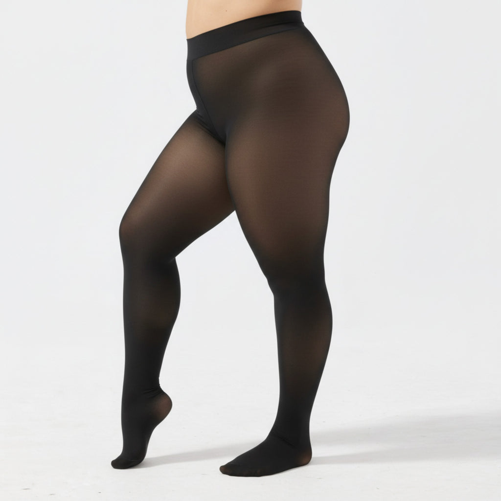 Anna-Kaci Women's Fleece-Lined Bare-Legs Pantyhose with Soft Stretch Waistband and Skin-Transparent Effect