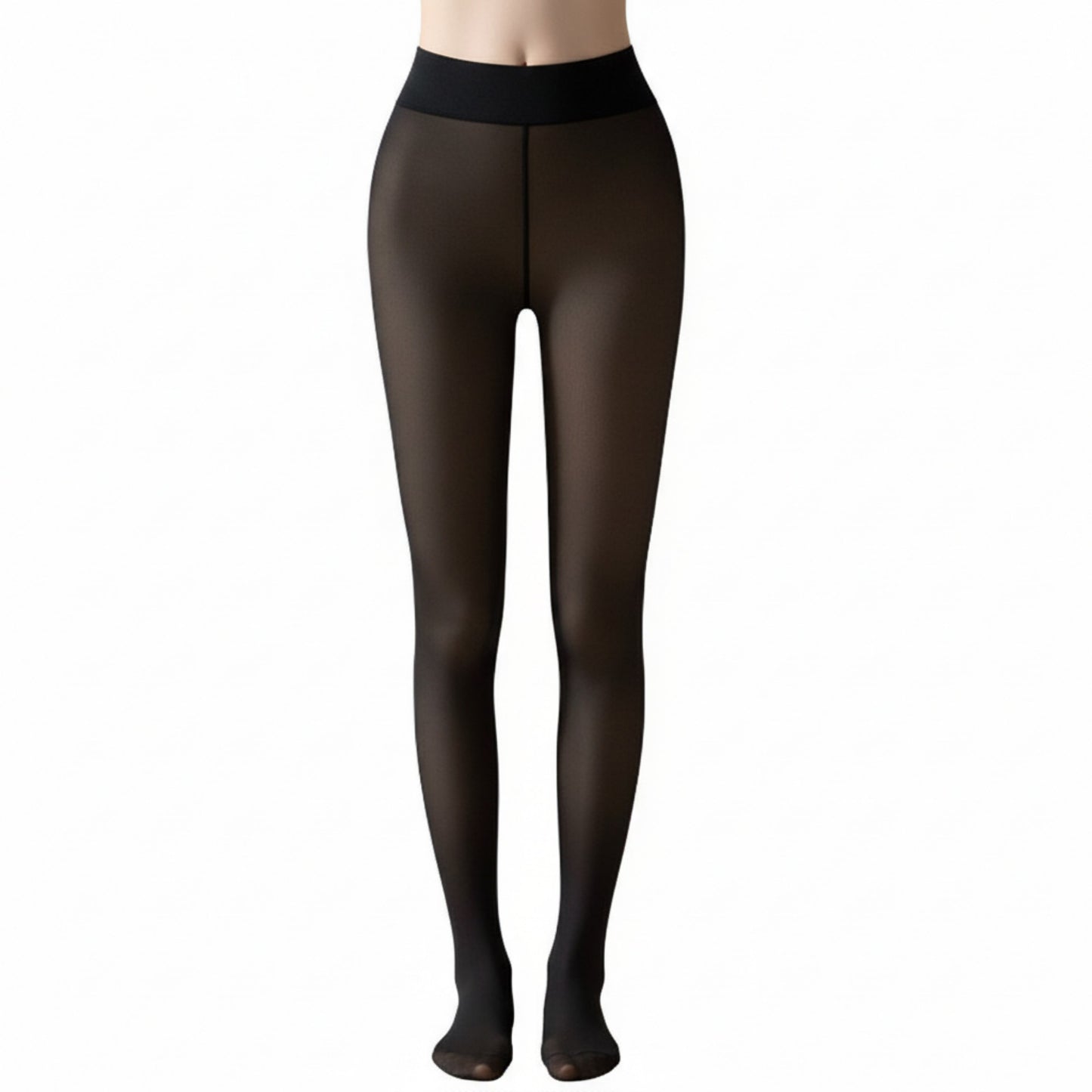 Anna-Kaci Women's Bare-Legs Fleece Lined Thickened Pantyhose with Skin-Transparent Finish and Soft Stretch High Waist Design