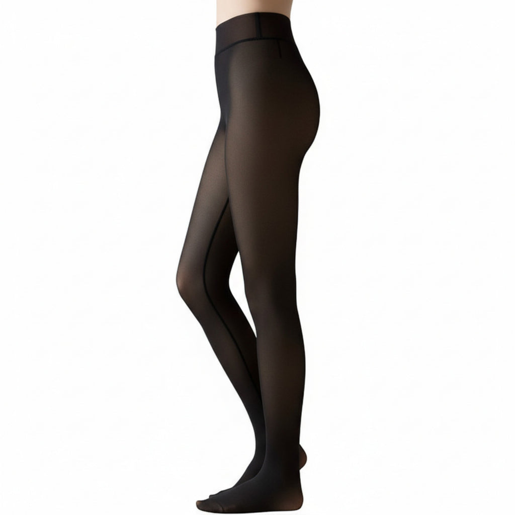 Anna-Kaci Women's Bare-Legs Fleece Lined Thickened Pantyhose with Skin-Transparent Finish and Soft Stretch High Waist Design