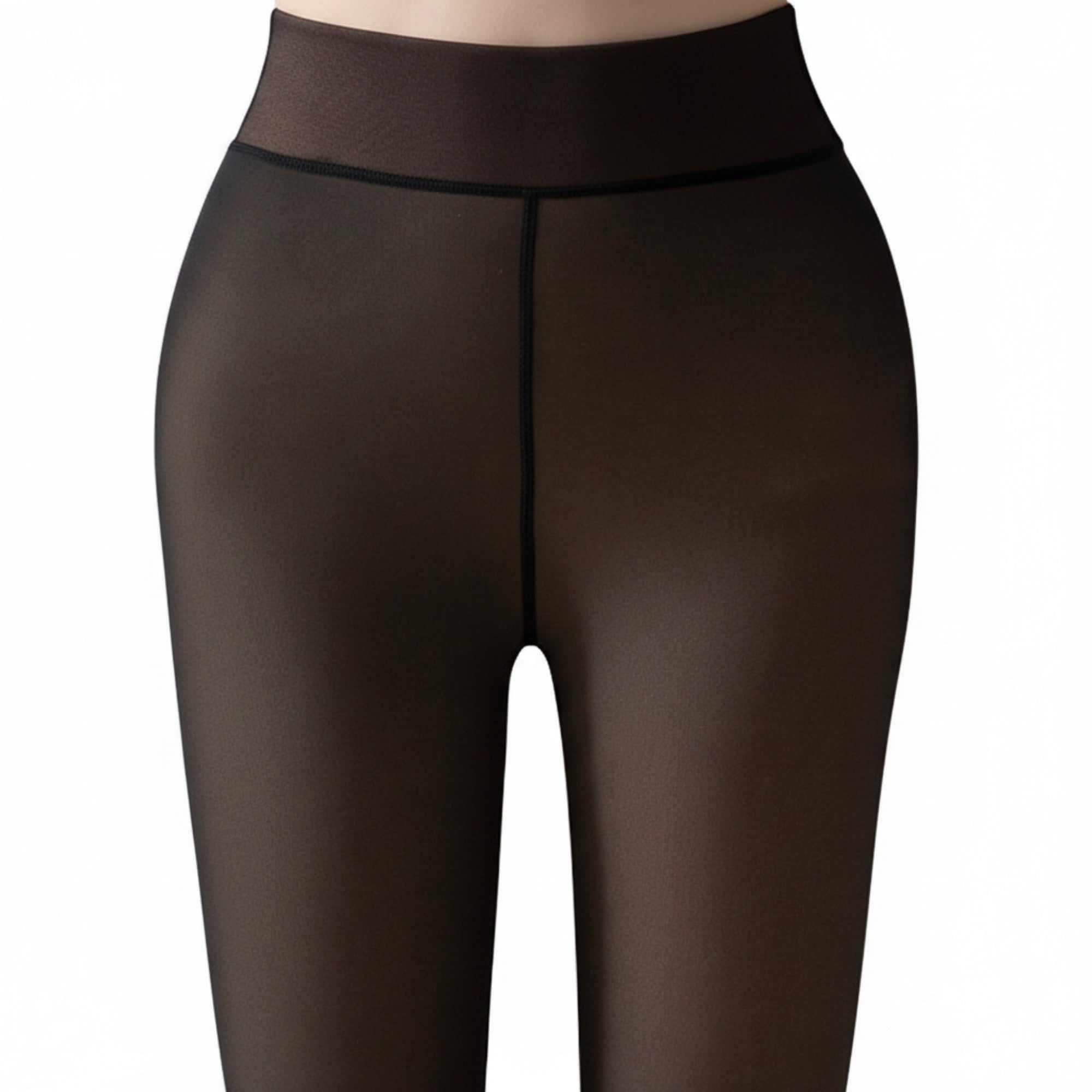 Anna-Kaci Women's Bare-Legs Fleece Lined Thickened Pantyhose with Skin-Transparent Finish and Soft Stretch High Waist Design