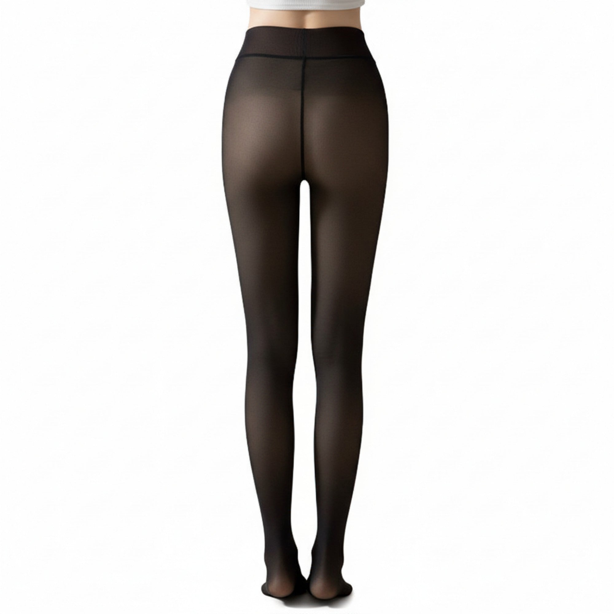 Anna-Kaci Women's Bare-Legs Fleece Lined Thickened Pantyhose with Skin-Transparent Finish and Soft Stretch High Waist Design