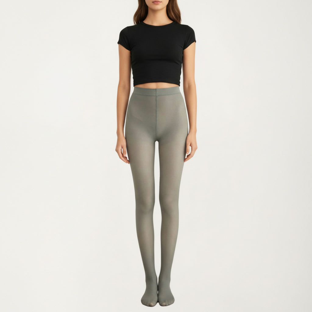 Anna-Kaci Women's Bare-Legs Fleece Lined Thickened Pantyhose with Skin-Transparent Finish and Soft Stretch High Waist Design