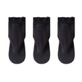 Women's Lace Trim Crew Socks 3-pair Set Soft Knit Stretchy Dress Socks with Decorative Cuff