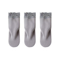 Anna-Kaci Women¡¯s Lace Trim Crew Socks 3-pair Set Soft Knit Stretchy Dress Socks with Decorative Cuff