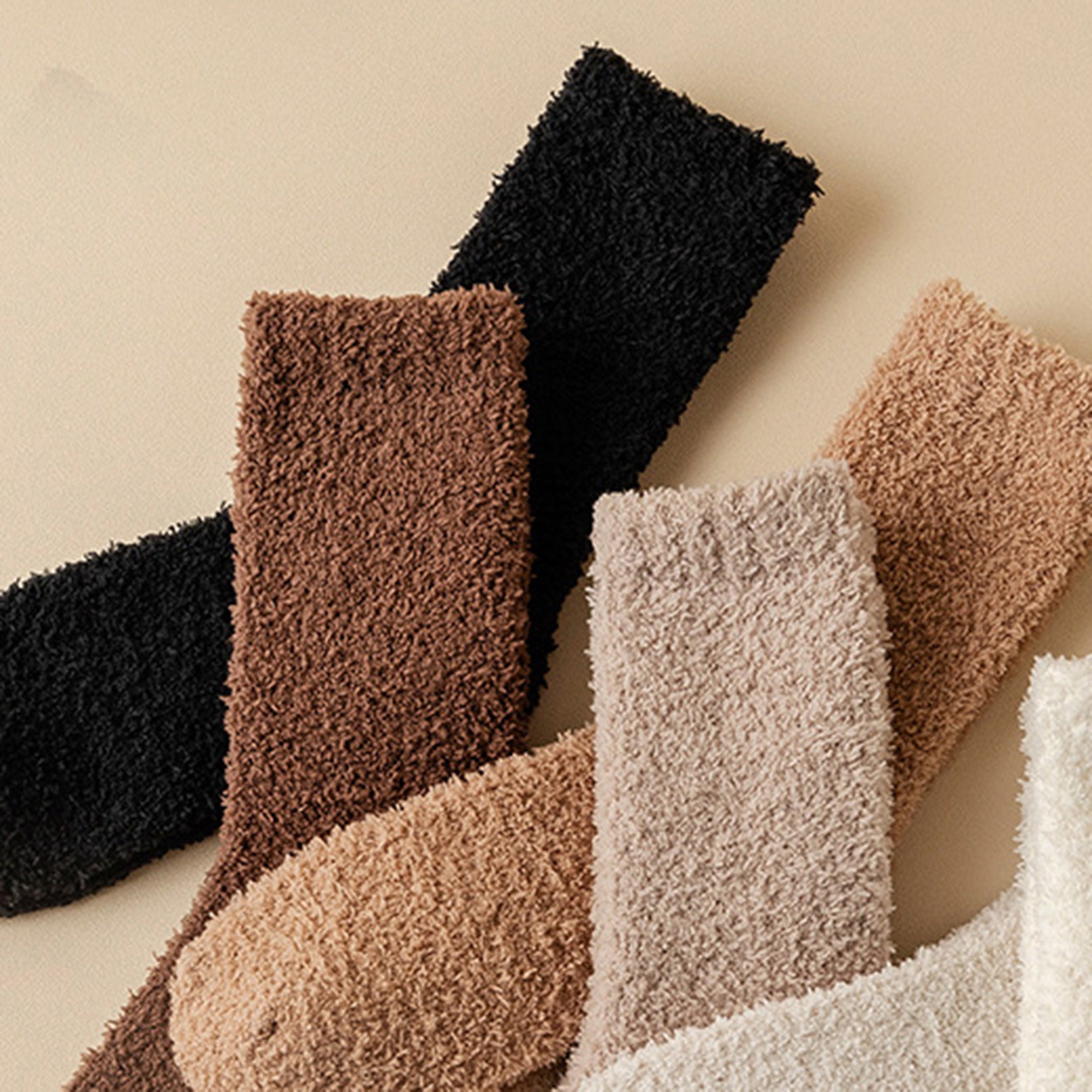 Anna-Kaci Women¡¯s Plush Crew Socks 3-Pair Set Soft High Pile Knit Warm Stretchy Cozy Winter Socks