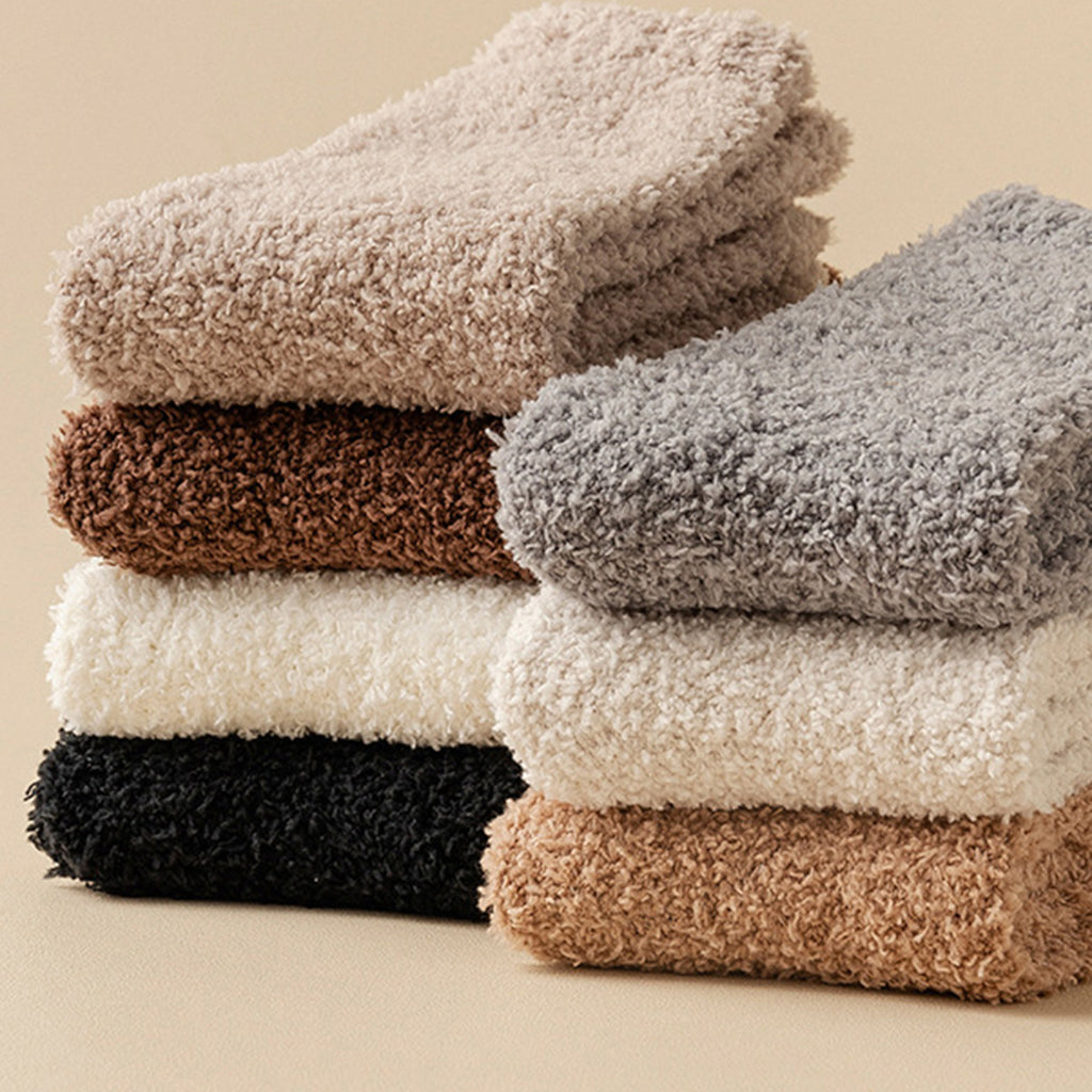 Anna-Kaci Women¡¯s Plush Crew Socks 3-Pair Set Soft High Pile Knit Warm Stretchy Cozy Winter Socks