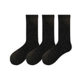 Women's Plush Crew Socks 3-Pair Set Soft High Pile Knit Warm Stretchy Cozy Winter Socks