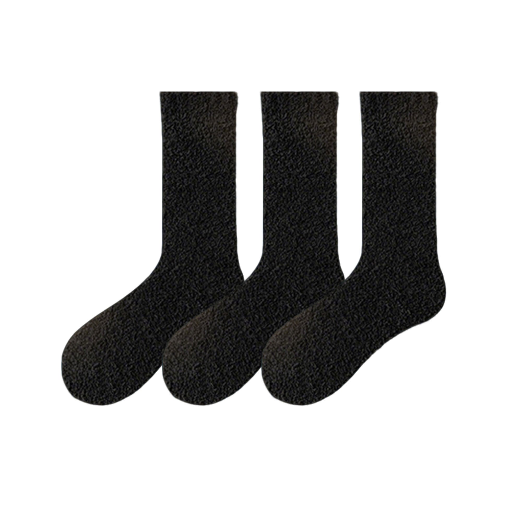 Anna-Kaci Women¡¯s Plush Crew Socks 3-Pair Set Soft High Pile Knit Warm Stretchy Cozy Winter Socks
