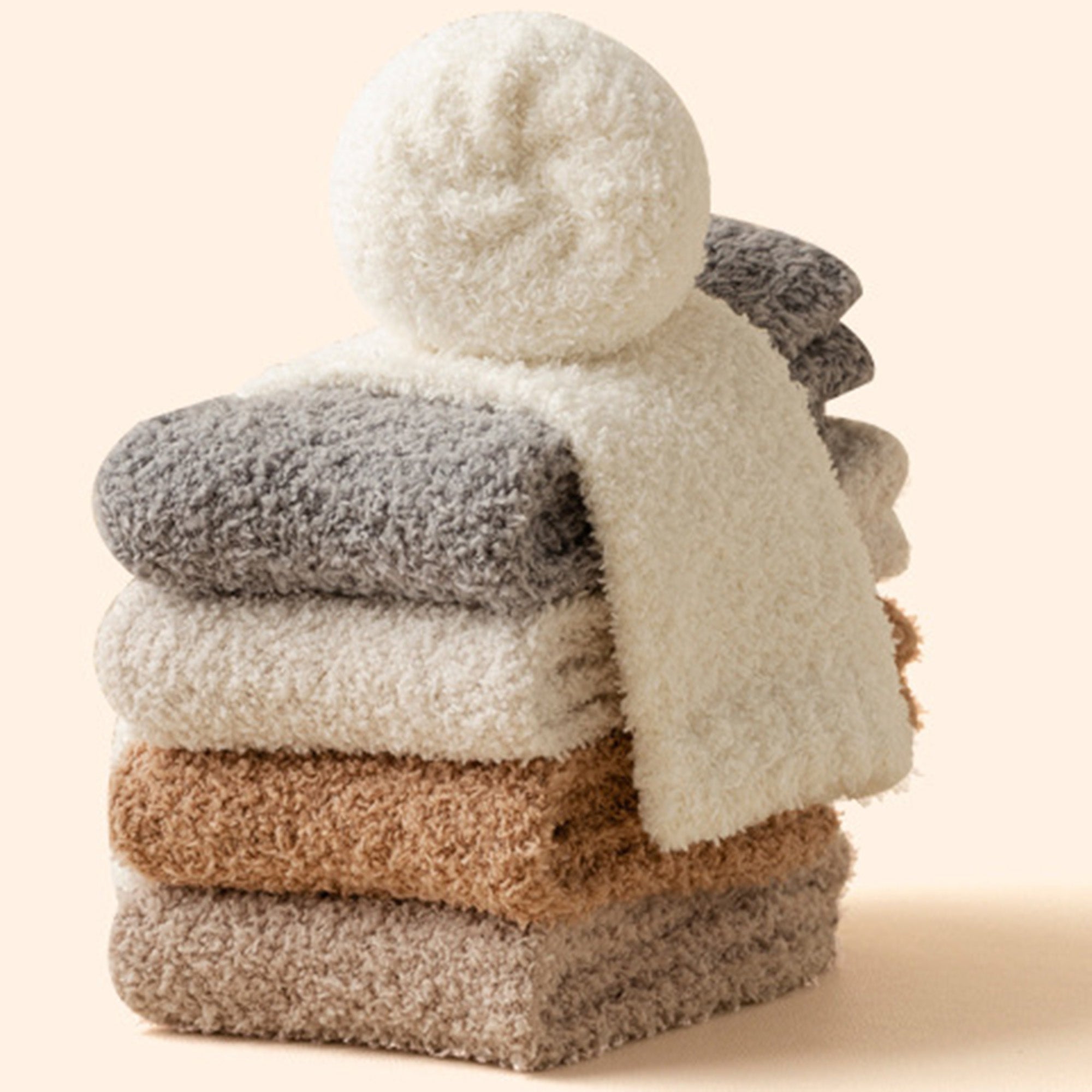 Anna-Kaci Women¡¯s Plush Crew Socks 3-Pair Set Soft High Pile Knit Warm Stretchy Cozy Winter Socks