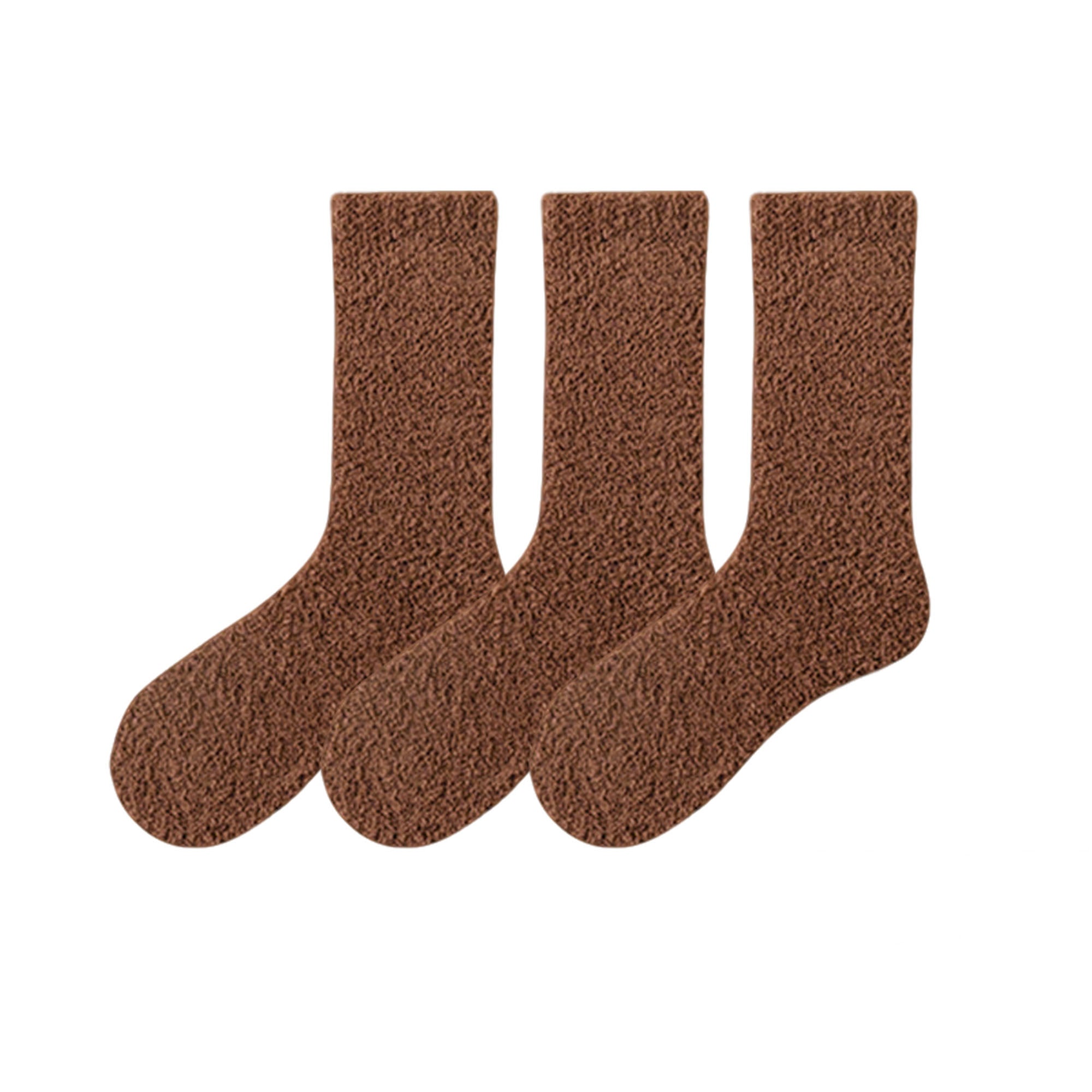 Anna-Kaci Women¡¯s Plush Crew Socks 3-Pair Set Soft High Pile Knit Warm Stretchy Cozy Winter Socks