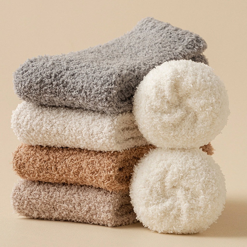 Anna-Kaci Women¡¯s Plush Crew Socks 3-Pair Set Soft High Pile Knit Warm Stretchy Cozy Winter Socks