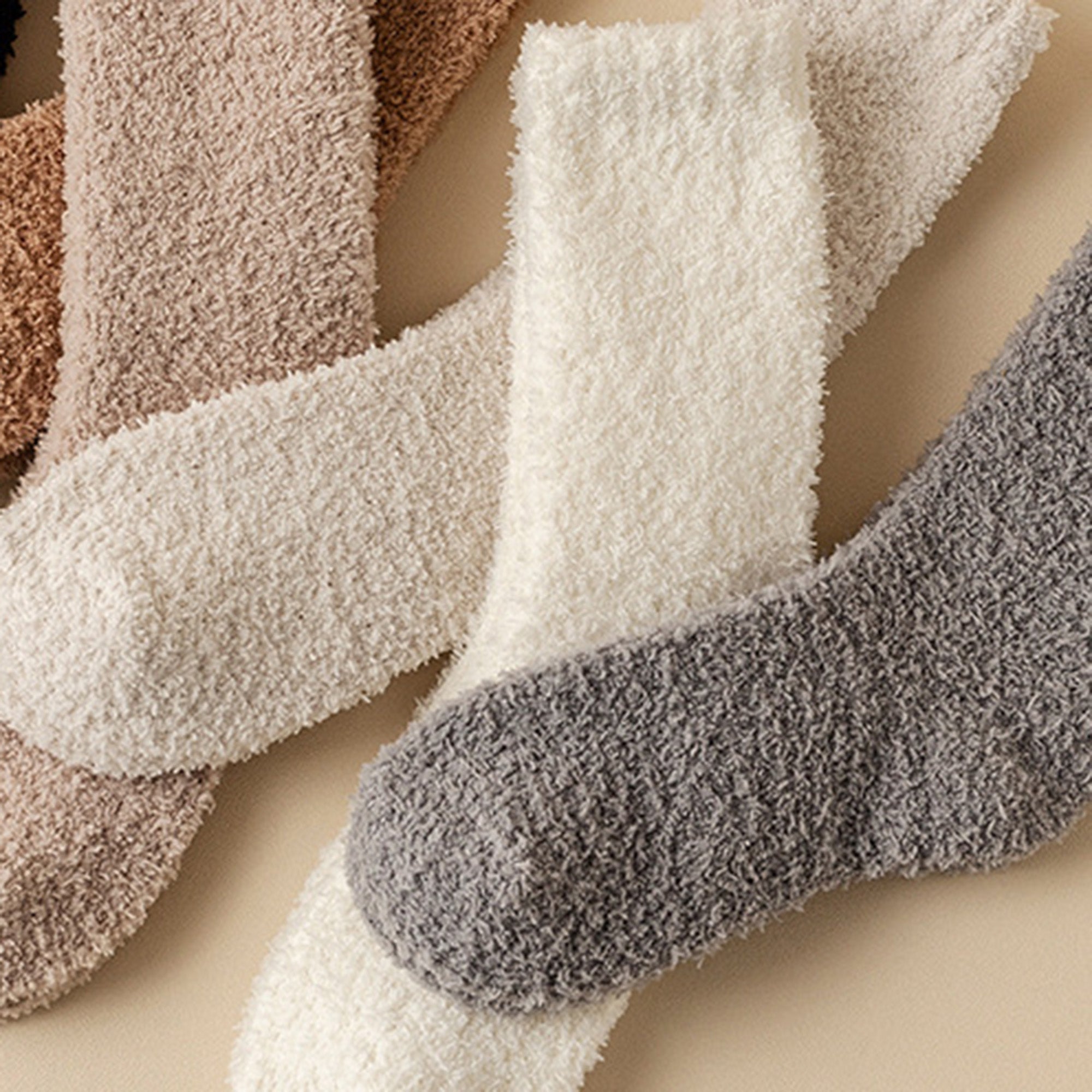 Anna-Kaci Women¡¯s Plush Crew Socks 3-Pair Set Soft High Pile Knit Warm Stretchy Cozy Winter Socks