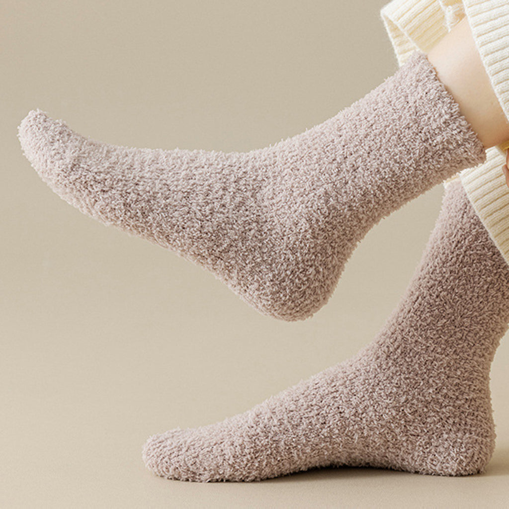 Anna-Kaci Women¡¯s Plush Crew Socks 3-Pair Set Soft High Pile Knit Warm Stretchy Cozy Winter Socks