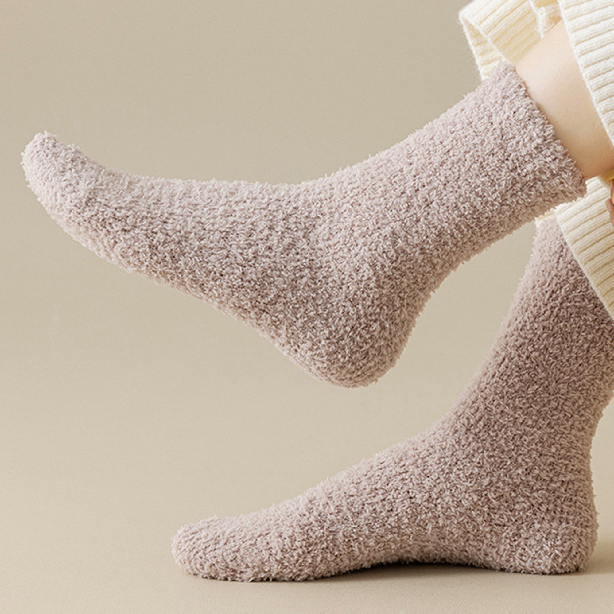 Anna-Kaci Women¡¯s Plush Crew Socks 3-Pair Set Soft High Pile Knit Warm Stretchy Cozy Winter Socks
