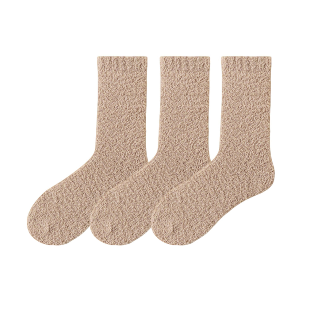 Anna-Kaci Women¡¯s Plush Crew Socks 3-Pair Set Soft High Pile Knit Warm Stretchy Cozy Winter Socks