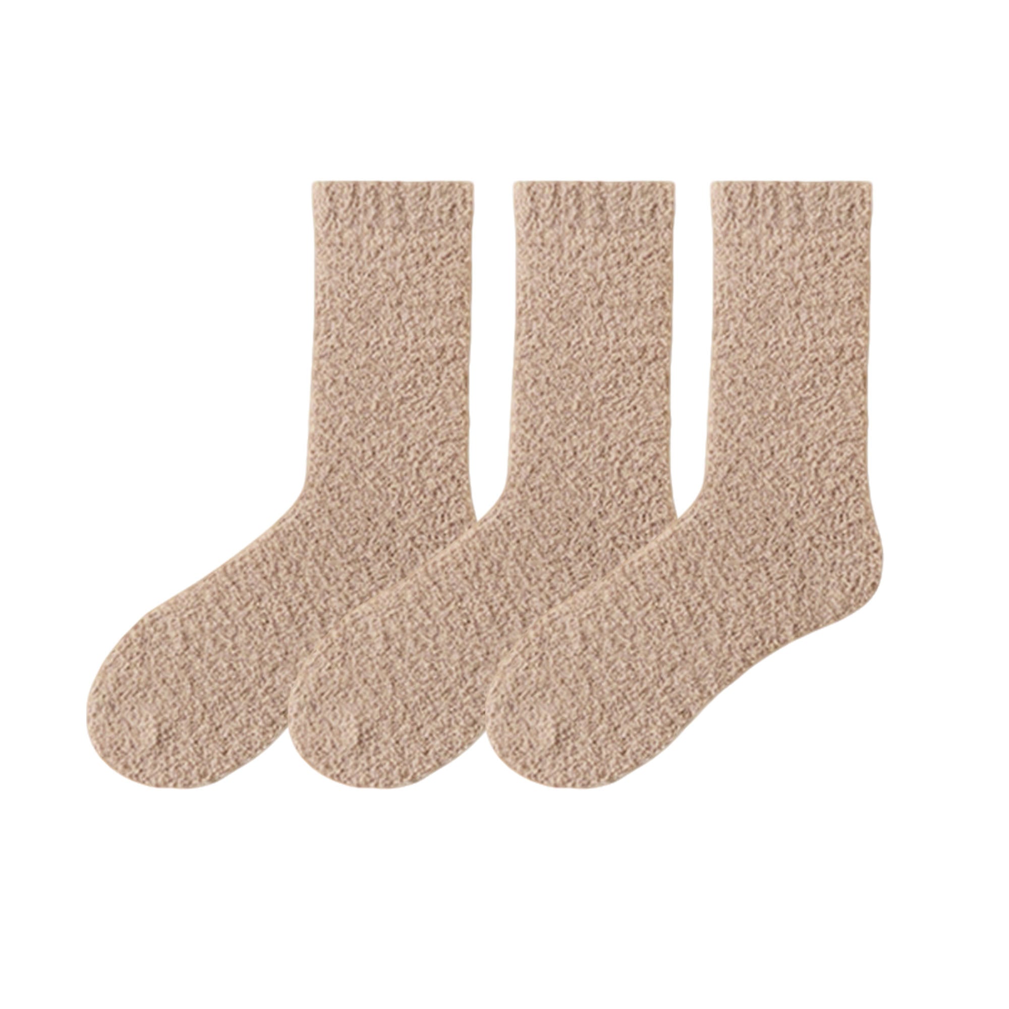Anna-Kaci Women¡¯s Plush Crew Socks 3-Pair Set Soft High Pile Knit Warm Stretchy Cozy Winter Socks