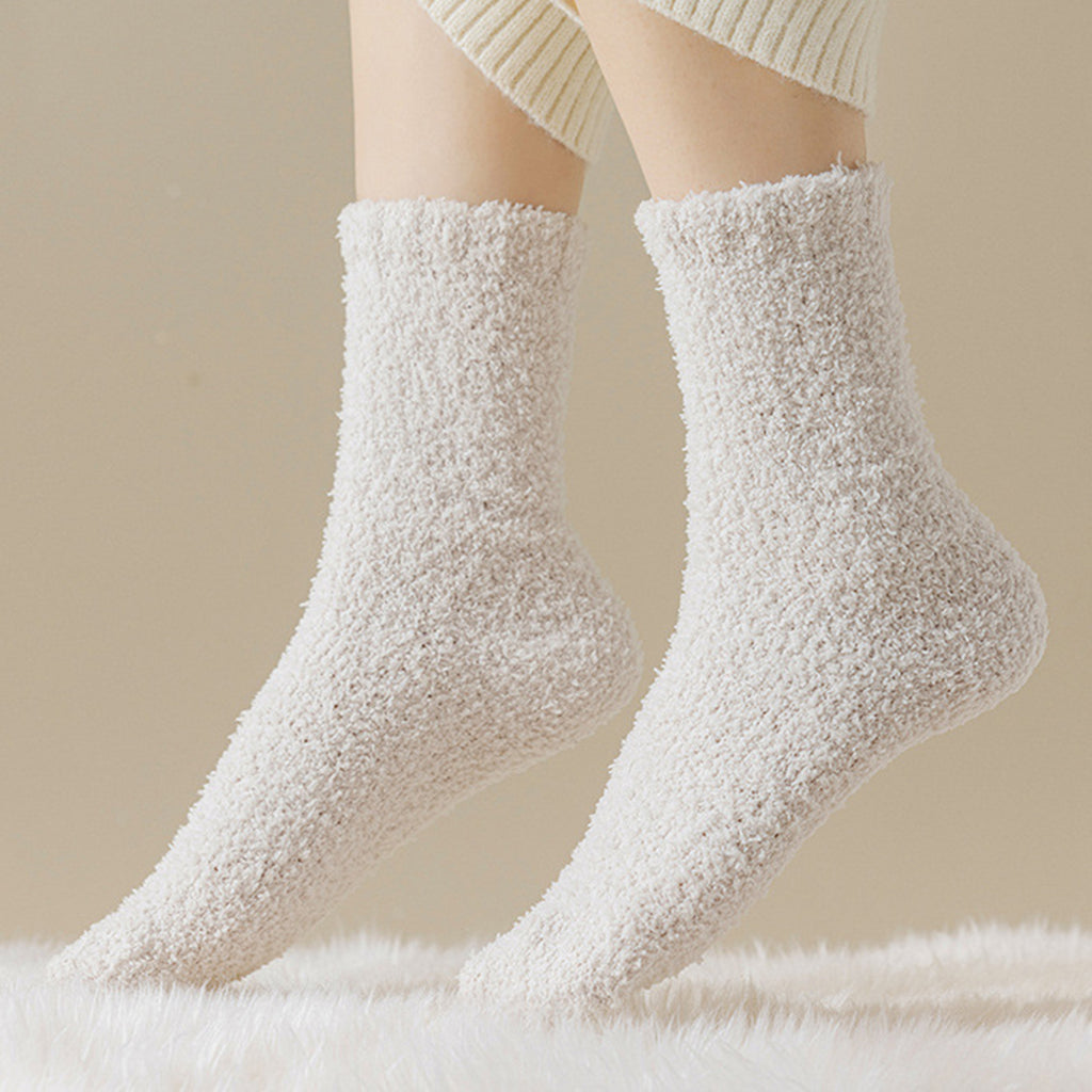 Anna-Kaci Women¡¯s Plush Crew Socks 3-Pair Set Soft High Pile Knit Warm Stretchy Cozy Winter Socks