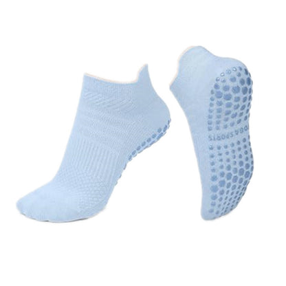Anna-Kaci 3-Piece Women's Low-Cut Grip Socks Set with Breathable Knit Texture and Soft Stretch Non-Slip Design