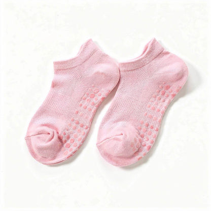 Anna-Kaci 3-Piece Women's Low-Cut Grip Socks Set with Breathable Knit Texture and Soft Stretch Non-Slip Design