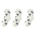 Anna-Kaci 3-Pair Women's Soft Knit Crew Socks with Allover Bow Pattern Stretch Fabric Cozy Comfort Set