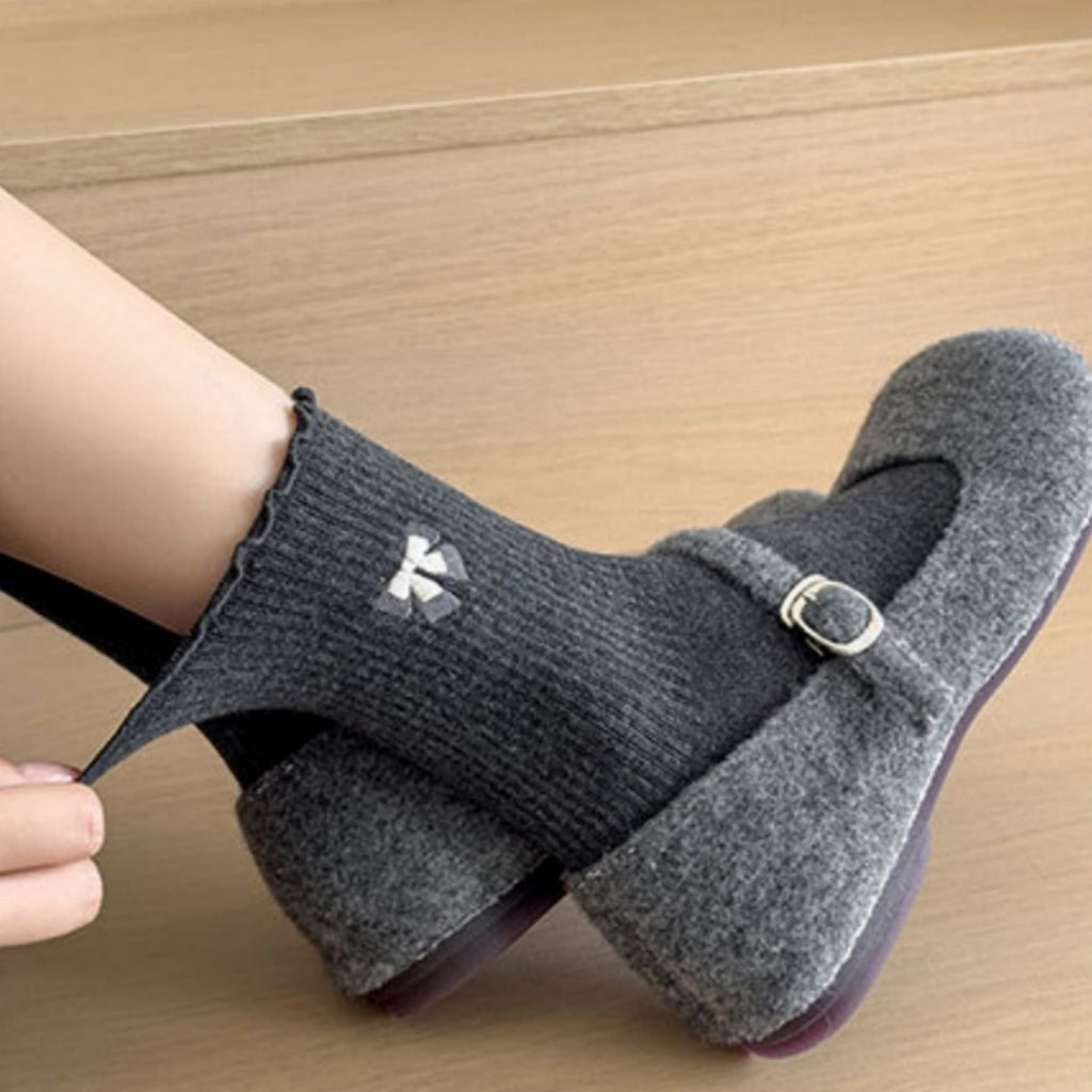 Anna-Kaci 3-Pair Women's Soft Ribbed Ankle Socks with Lettuce Edge Trim and Bow Accent Stretch Knit Comfort Set US(5-10)