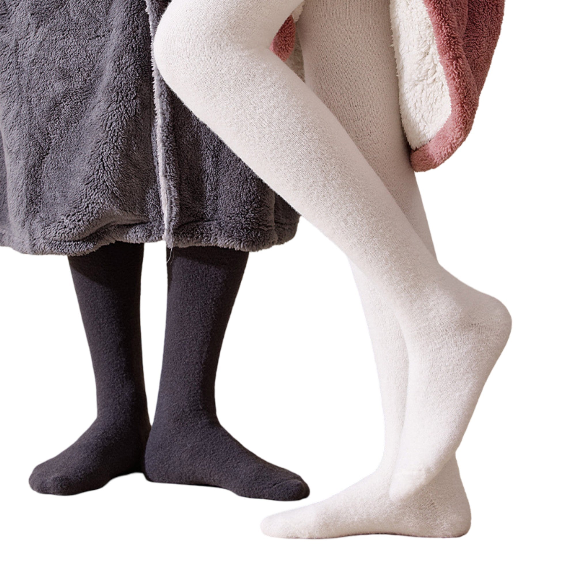 Anna-Kaci Plush Over The Knee High Elasticity Solid Color Thermal Socks