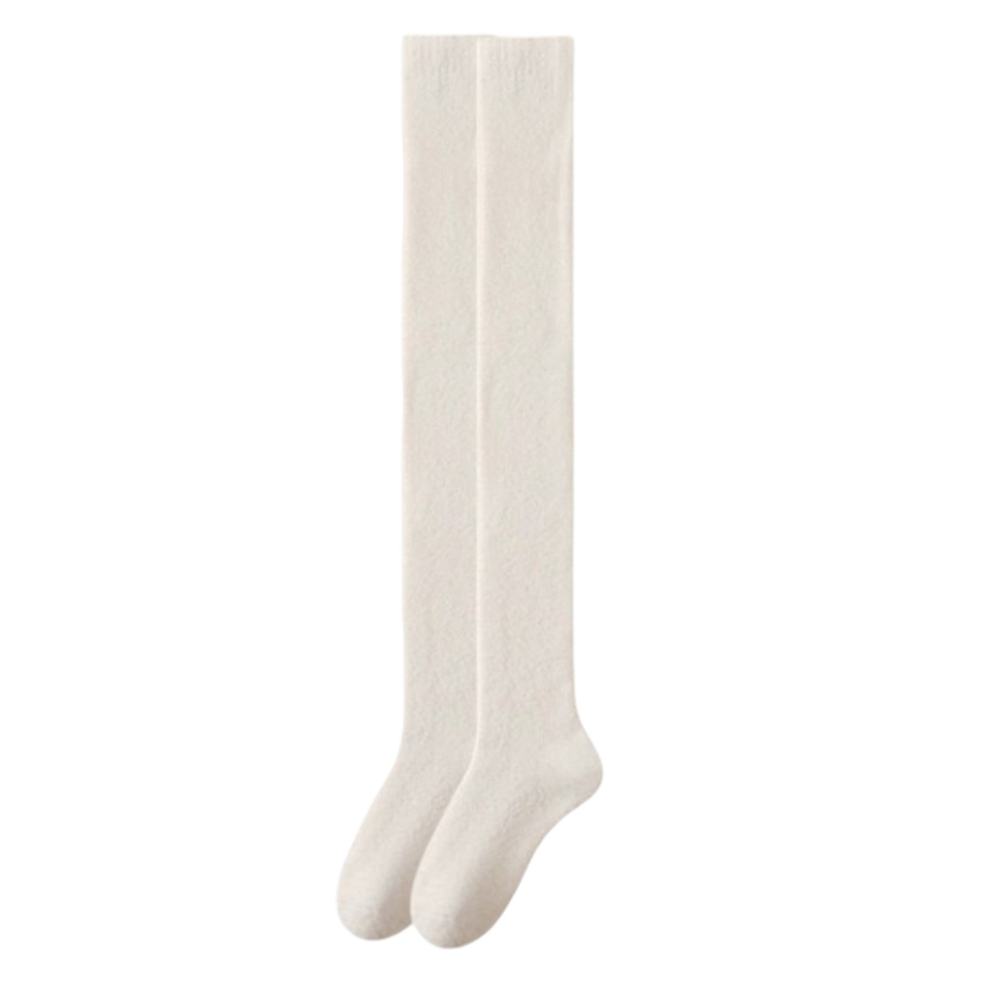 Anna-Kaci Plush Over The Knee High Elasticity Solid Color Thermal Socks