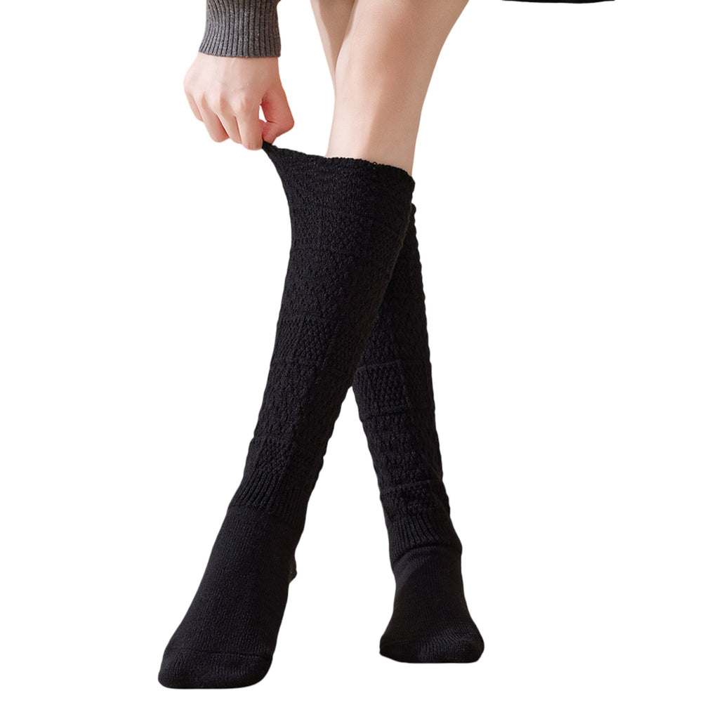 Anna-Kaci Womens Vintage Knit Lace Long Crew Socks Soft Stretch Warm Fit