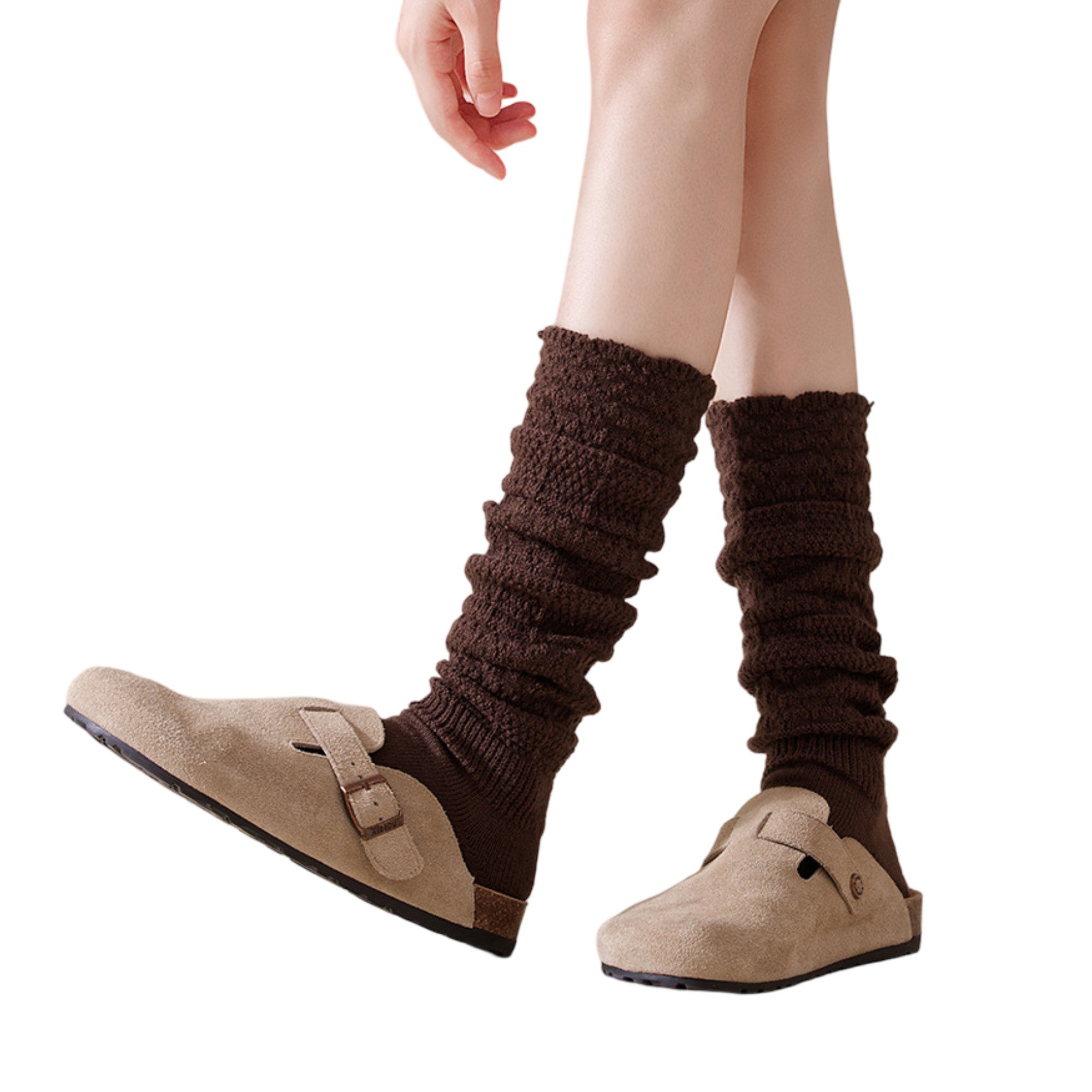 Anna-Kaci Womens Vintage Knit Lace Long Crew Socks Soft Stretch Warm Fit