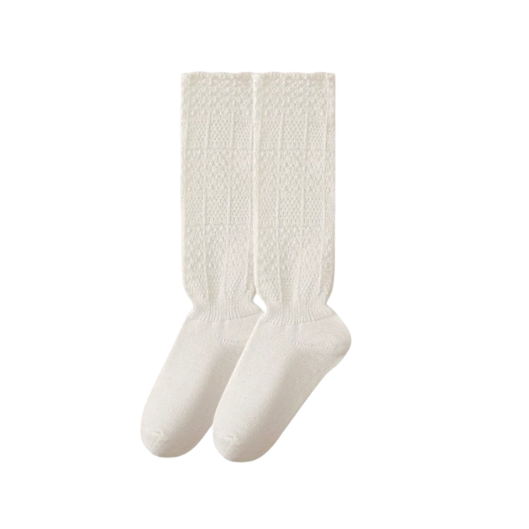 Anna-Kaci Womens Vintage Knit Lace Long Crew Socks Soft Stretch Warm Fit
