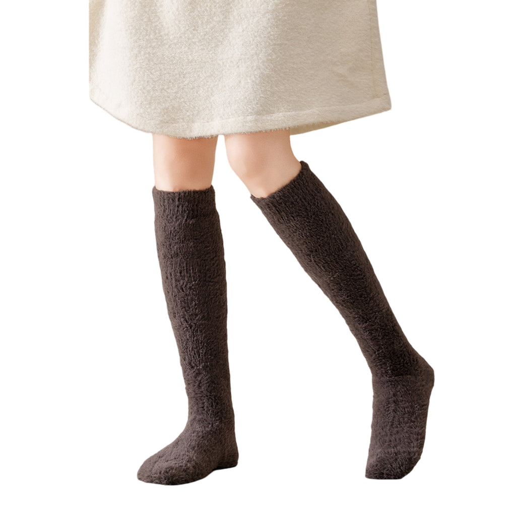 Anna-Kaci Womens Plush Coral Fleece Knee High Socks Soft Stretch Warm Winter Comfort