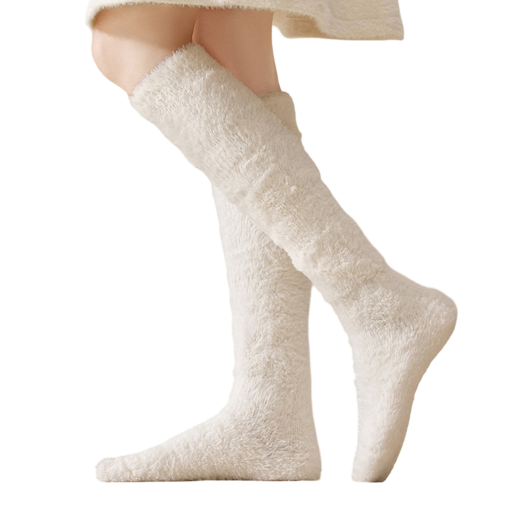 Anna-Kaci Womens Plush Coral Fleece Knee High Socks Soft Stretch Warm Winter Comfort