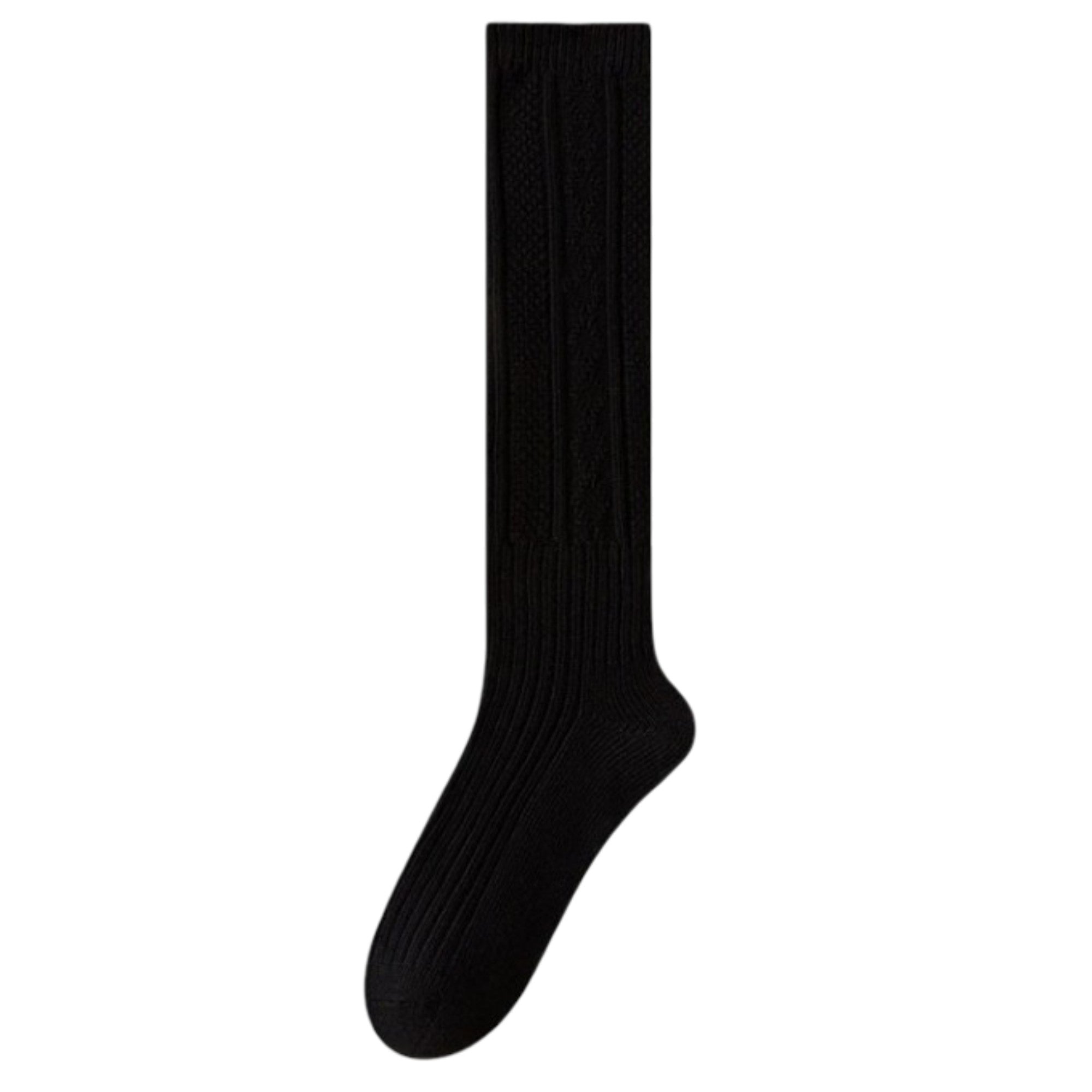 Anna-Kaci 1-Pack Womens Vintage Knit Knee High Socks Soft Stretch Cable Texture