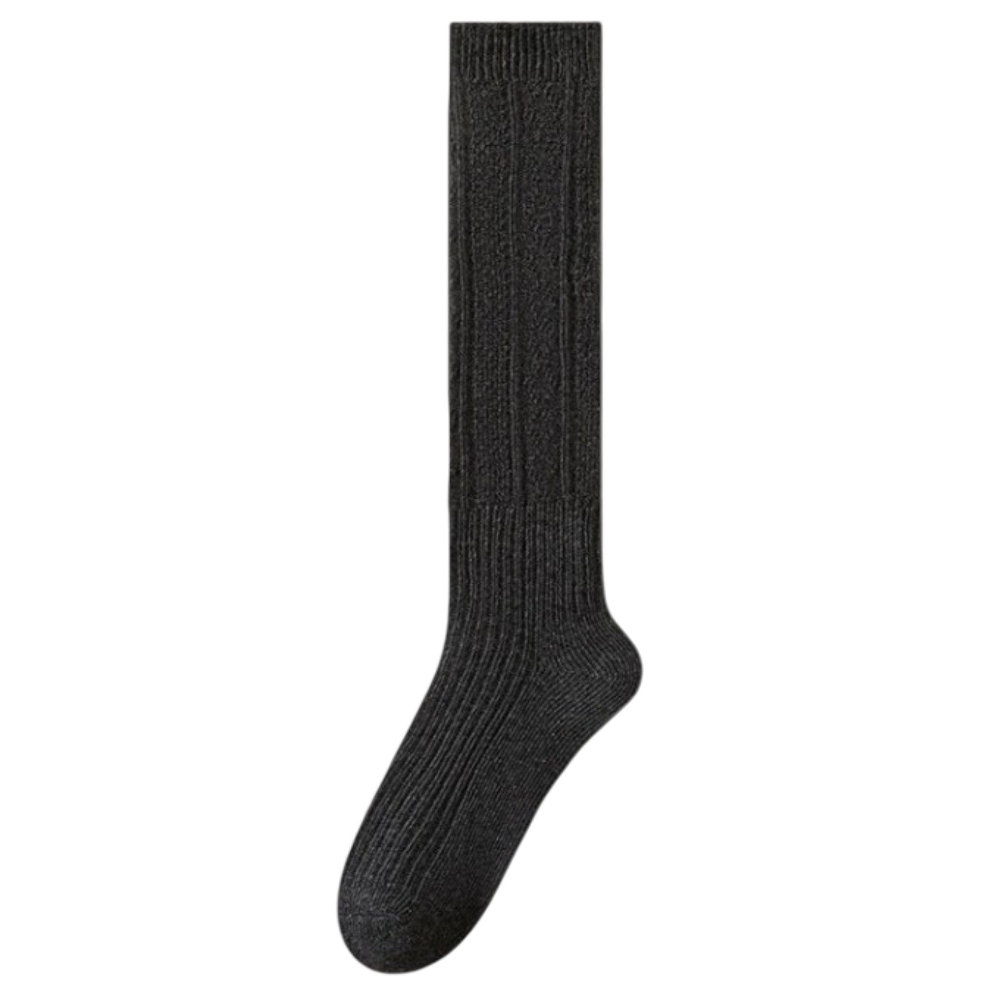 Anna-Kaci 1-Pack Womens Vintage Knit Knee High Socks Soft Stretch Cable Texture