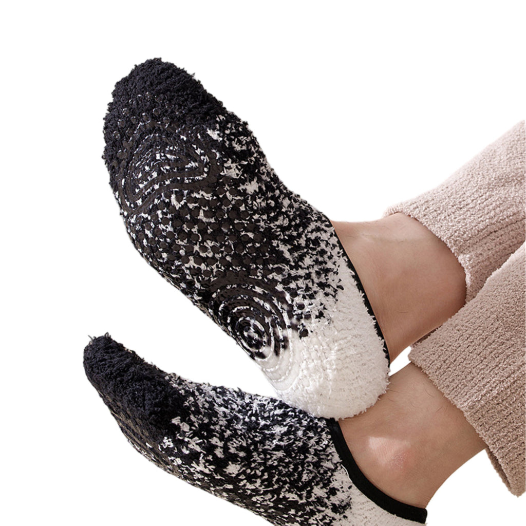 Anna-Kaci 3-Pack Mens Winter No Show Socks with Non Slip Grips Soft Thermal Cozy Fit