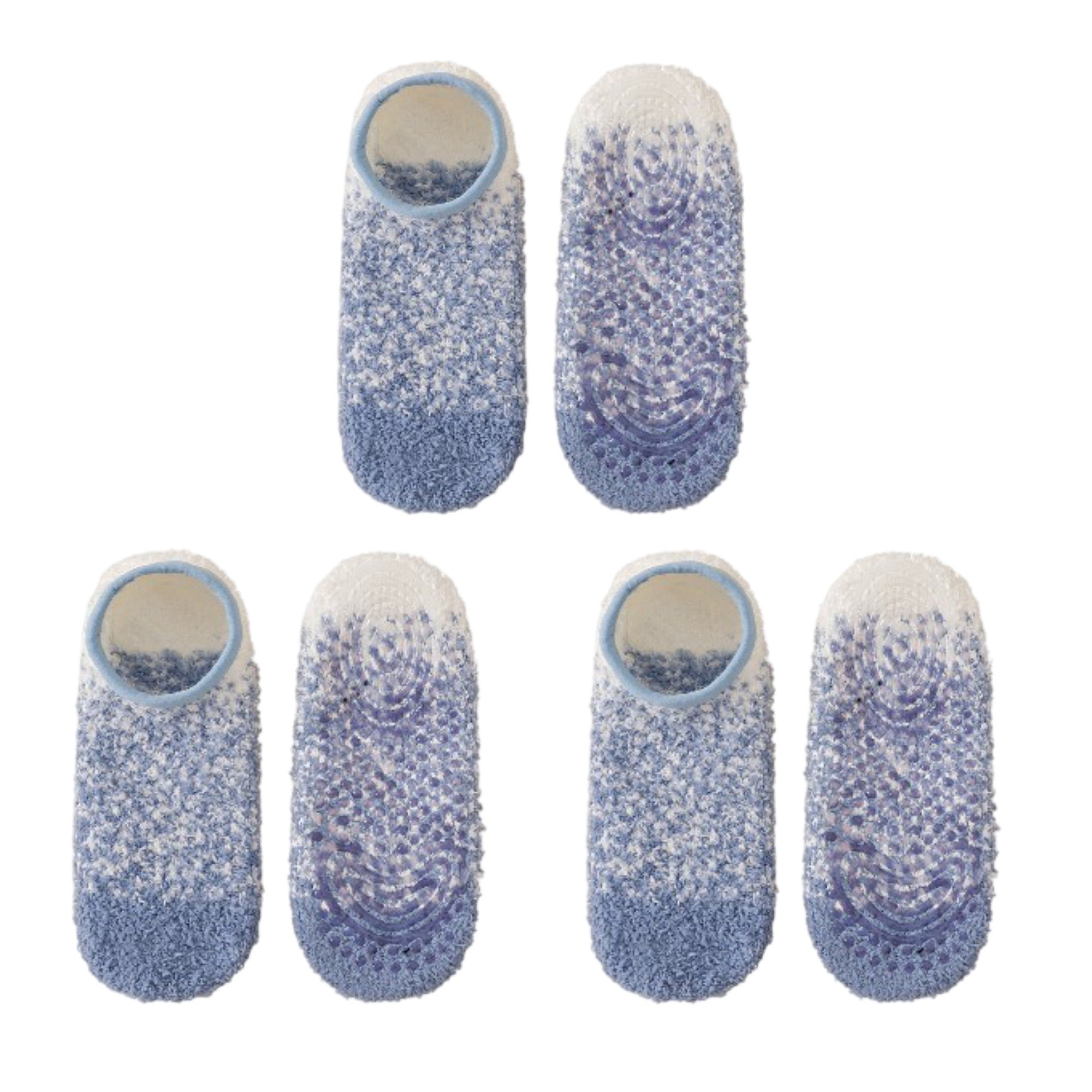 Anna-Kaci 3-Pack Mens Winter No Show Socks with Non Slip Grips Soft Thermal Cozy Fit