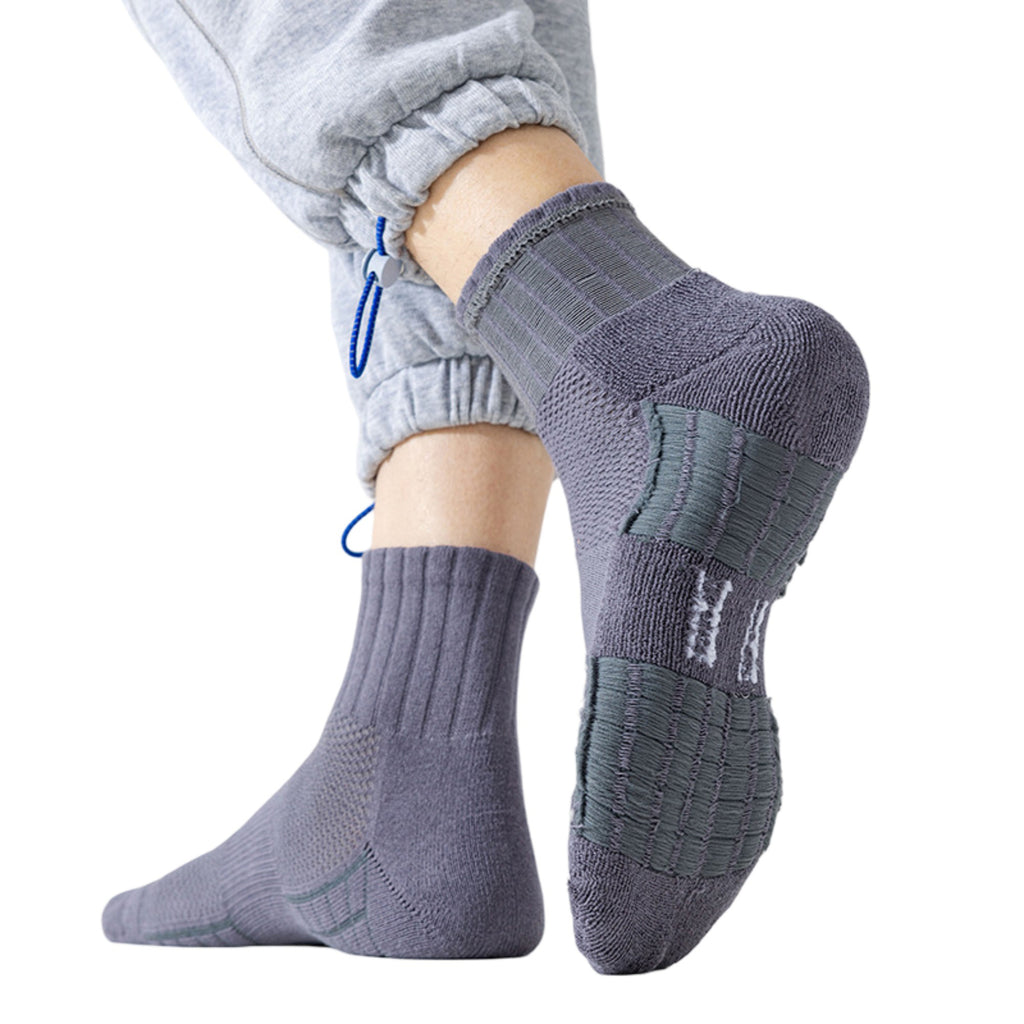 Anna-Kaci 3-Pack Mens Cotton Ankle Socks Breathable Cushioned Comfort Fit
