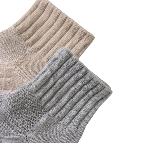 Anna-Kaci 3-Pack Mens Cotton Ankle Socks Breathable Cushioned Comfort Fit