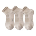 Anna-Kaci 3-Pack Mens Cotton Ankle Socks Breathable Cushioned Comfort Fit