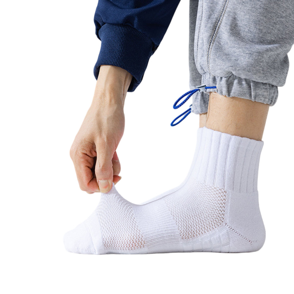 Anna-Kaci 3-Pack Mens Cotton Ankle Socks Breathable Cushioned Comfort Fit