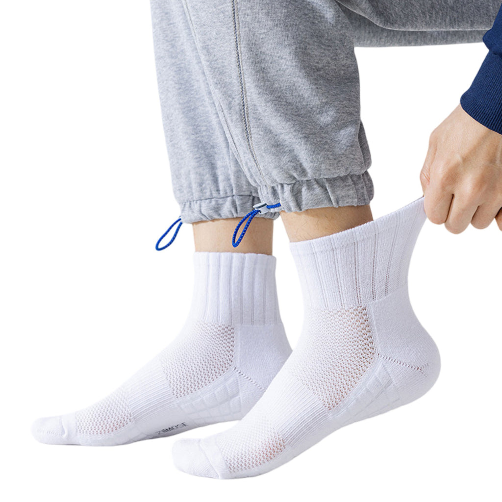 Anna-Kaci 3-Pack Mens Cotton Ankle Socks Breathable Cushioned Comfort Fit