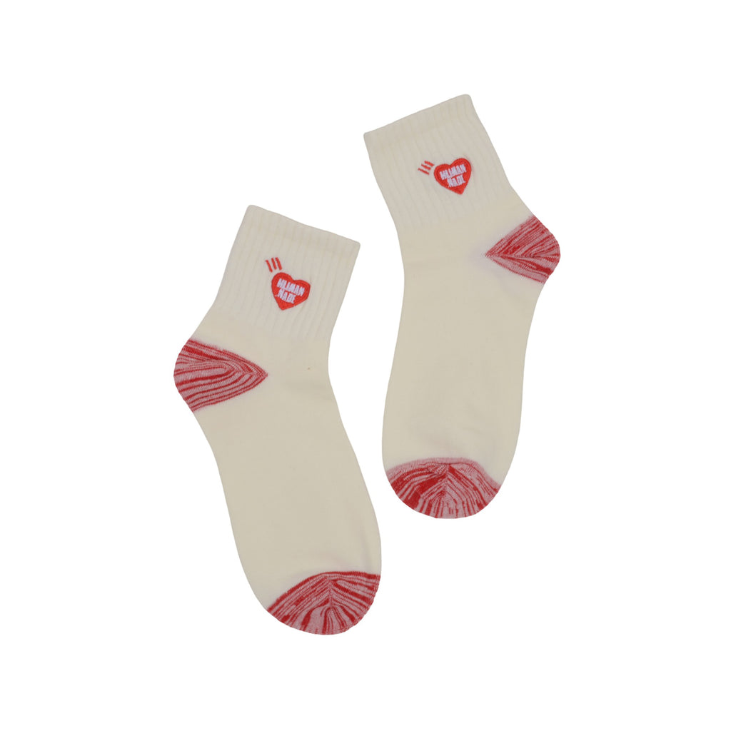 Anna-Kaci 2-Pack Cotton Valentine Heart Embroidered Socks Casual Colorful Socks