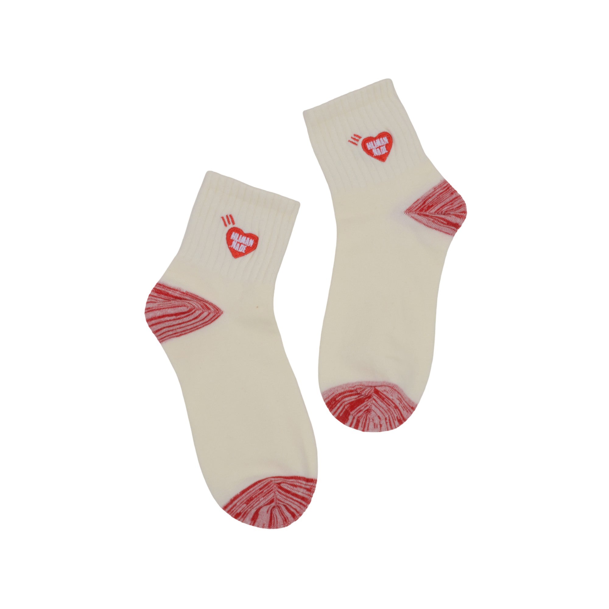 Anna-Kaci 2-Pack Cotton Valentine Heart Embroidered Socks Casual Colorful Socks