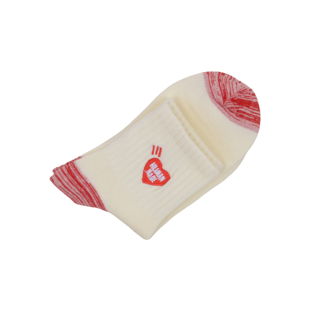 Anna-Kaci 2-Pack Cotton Valentine Heart Embroidered Socks Casual Colorful Socks