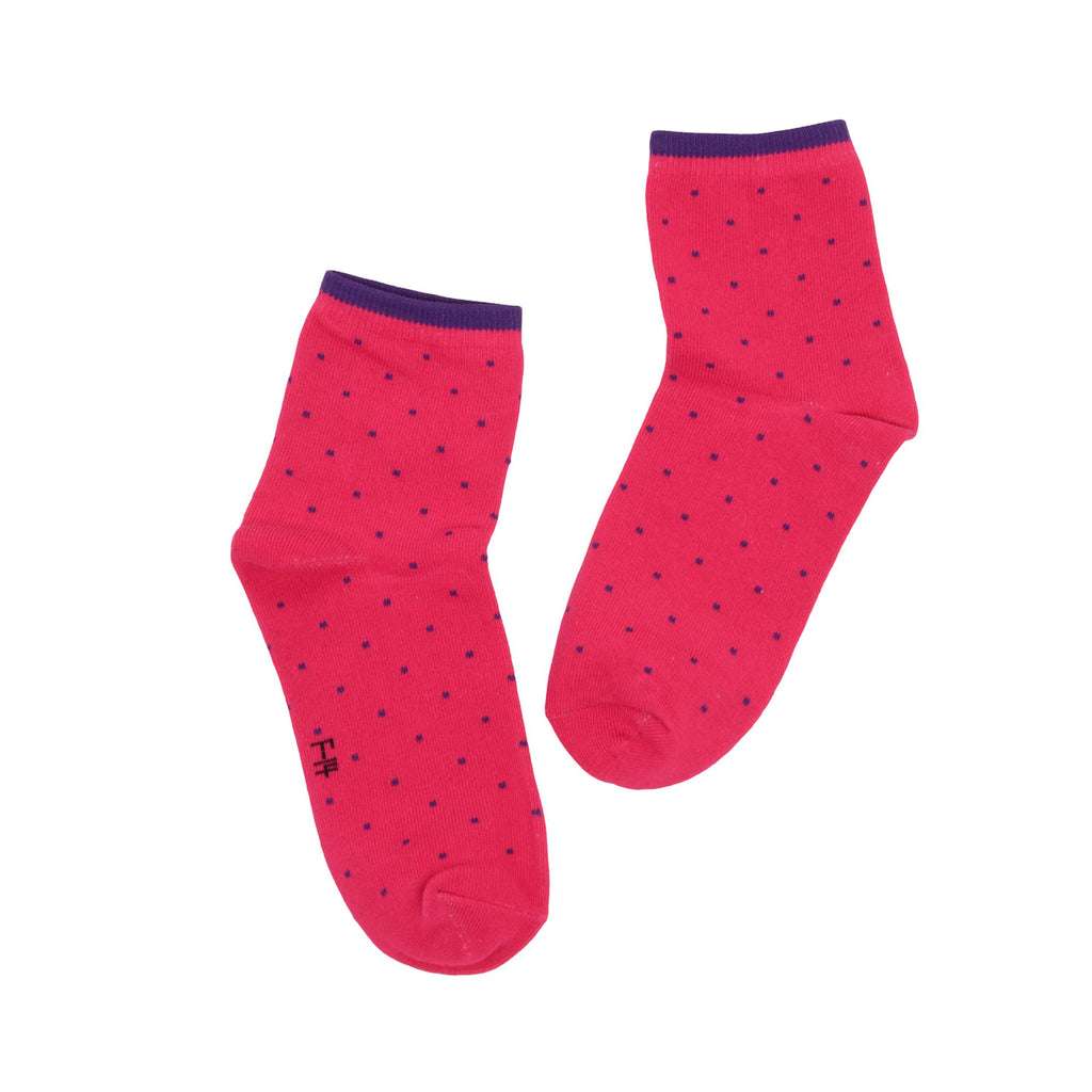 Anna-Kaci 5-Pack Cotton Polka Dot Crew Socks for Women Soft Breathable Comfortable