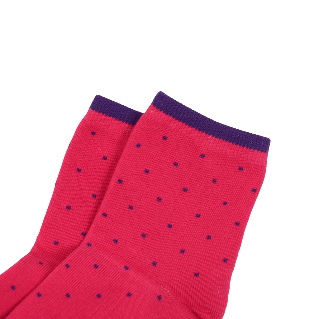 Anna-Kaci 5-Pack Cotton Polka Dot Crew Socks for Women Soft Breathable Comfortable
